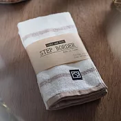 【日本金野毛巾】日本大阪泉州 條紋薄手純棉毛巾 ‧ 棕