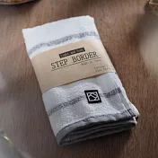 【日本金野毛巾】日本大阪泉州 條紋薄手純棉毛巾 ‧ 灰