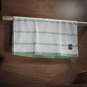 【日本金野毛巾】日本大阪泉州 條紋薄手純棉手巾 ‧ 綠