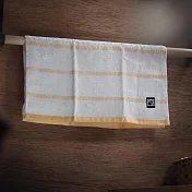 【日本金野毛巾】日本大阪泉州 條紋薄手純棉手巾 ‧ 黃