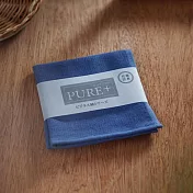 【日本金野毛巾】PURE+ 甘撚吸水 紗布棉質方巾 ‧ 深藍