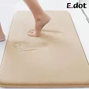 【E.dot】加厚記憶棉吸水腳踏墊 (地墊) 米駝