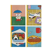 KOKUYO 日本插畫家系列筆記本(4入)IIII B5- 兔子的便當