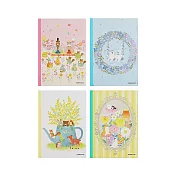 KOKUYO 日本插畫家系列筆記本(4入)IIII A5- 紫陽花環