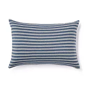 【MUJI 無印良品】棉天竺枕套/50/ 混深藍橫紋