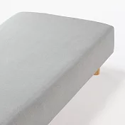 【MUJI 無印良品】棉天竺床包/Q/混灰【成品尺寸】W155×L185×D35 cm 附鬆緊帶