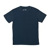 【MUJI 無印良品】男水洗天竺圓領短袖T恤 M 暗藍