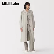 【MUJI 無印良品】MUJI Labo女高密度棉單排扣大衣 M 米黃