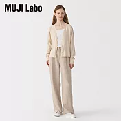 【MUJI 無印良品】MUJI Labo女亞麻混羊毛長褲 61 駝色