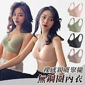 【EZlife】裸感親膚聚攏無鋼圈內衣 M 膚色