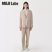 【MUJI 無印良品】MUJI Labo男亞麻混羊毛直筒褲 L 駝色