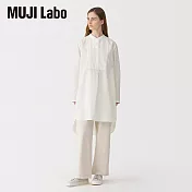 【MUJI 無印良品】MUJI Labo女蠶絲混長版衫 L 白色