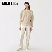【MUJI 無印良品】MUJI Labo男和紙混針織長袖套衫 L 米色