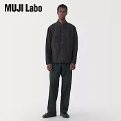 【MUJI 無印良品】MUJI Labo男和紙混粗織斜紋5口袋寬版褲 29 黑色