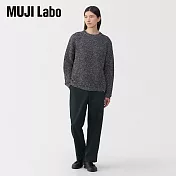 【MUJI 無印良品】MUJI Labo男棉光澤感寬版褲 L 黑色