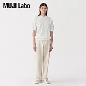 【MUJI 無印良品】MUJI Labo男棉高密織針織短袖套衫 L 柔白