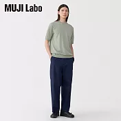 【MUJI 無印良品】MUJI Labo男棉高密織針織短袖套衫 L 淡綠