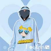 【Lockers 木櫃】寬鬆印花口袋衛帽T L114030301 M 天藍色