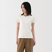 【MUJI 無印良品】女涼感不易汗染圓領短袖T恤 S 白色