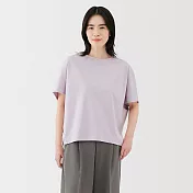 【MUJI 無印良品】女涼感蝴蝶袖T恤 S 薰衣草紫