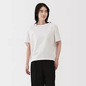 【MUJI 無印良品】女涼感蝴蝶袖T恤 S 白色