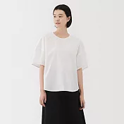 【MUJI 無印良品】女涼感短袖套衫 S 白色