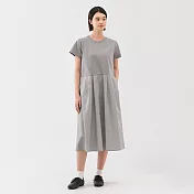 【MUJI 無印良品】女涼感短袖洋裝 S 灰色