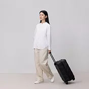 【MUJI 無印良品】四輪前開式硬殼止滑拉桿箱32L 黑色