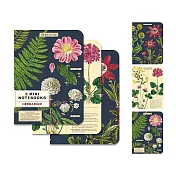 美國 Cavallini 口袋筆記本3入組 _植物圖鑑