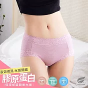 GIAT膠原蛋白抑菌親膚內褲-中腰款 M 粉紅
