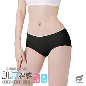 GIAT肌涼裸感彈力內褲-低腰款 M 黑色