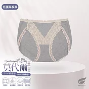 GIAT莫代爾古典蕾絲內褲-低腰高衩款 Free 麻灰