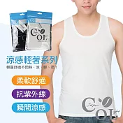 JAB 台灣製冰礦咖啡涼感抗UV男背心 L 白色