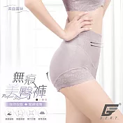 GIAT俏臀無痕輕塑褲(素面蕾絲款) L 藕紫