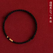 【水星記】1314情比金堅一生一世轉運珠情侶紅線手鍊(49663025) _13x優雅黑