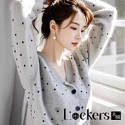 【Lockers 木櫃】韓系灰色波點針織衫 L114032002 M 圖片色