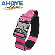 【AHOYE】厚款可調節金屬扣寵物頸圈 54-62CM (寵物配件 頸圈 脖圈 頸環) 莓果紅