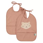 比利時 Trixie 動物造型防水圍兜2件組- 甜笑貓咪