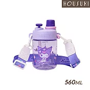 【HOUSUXI舒希】三麗鷗系列-Tritan雙飲口背帶水瓶560ml-A3(2款任選) 酷洛米