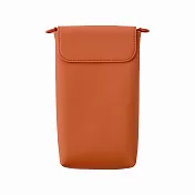 【MUJI 無印良品】自由組合手機小物收納包(緩衝保護型)/橘185x110x35mm，數量1入