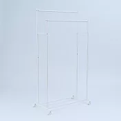 【MUJI 無印良品】雙桿掛衣架/白灰約寬80.5×深48×高155公分