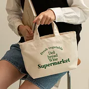 【韓國momur】Supermarket 萬用手提購物便當袋 ‧ 綠