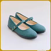【花見小路】公主日 復古瑪莉珍 手製鞋 JP23  湖綠