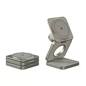亞果元素 Mag 3 Pro Qi2 15W磁吸三用無線充電座 鈦