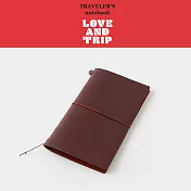 TRC Traveler’s Notebook LOVE AND TRIP限定- 旅人筆記本(酒紅)
