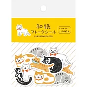 【日本Wa-Life】散裝和紙貼紙包20入 ‧ 貓咪