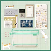 【獨家套組】MIDORI CL細網收納袋限定格紋套組- 格子綠