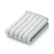 【MUJI 無印良品】棉圈絨雙線織手巾/淺綠條紋【成品尺寸】W34×L35 cm