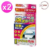 日本紀陽浴室排水口發泡清潔劑40g x2組