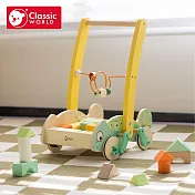 【德國 classic world 客來喜經典木玩】變色龍寶寶探險車《10536》